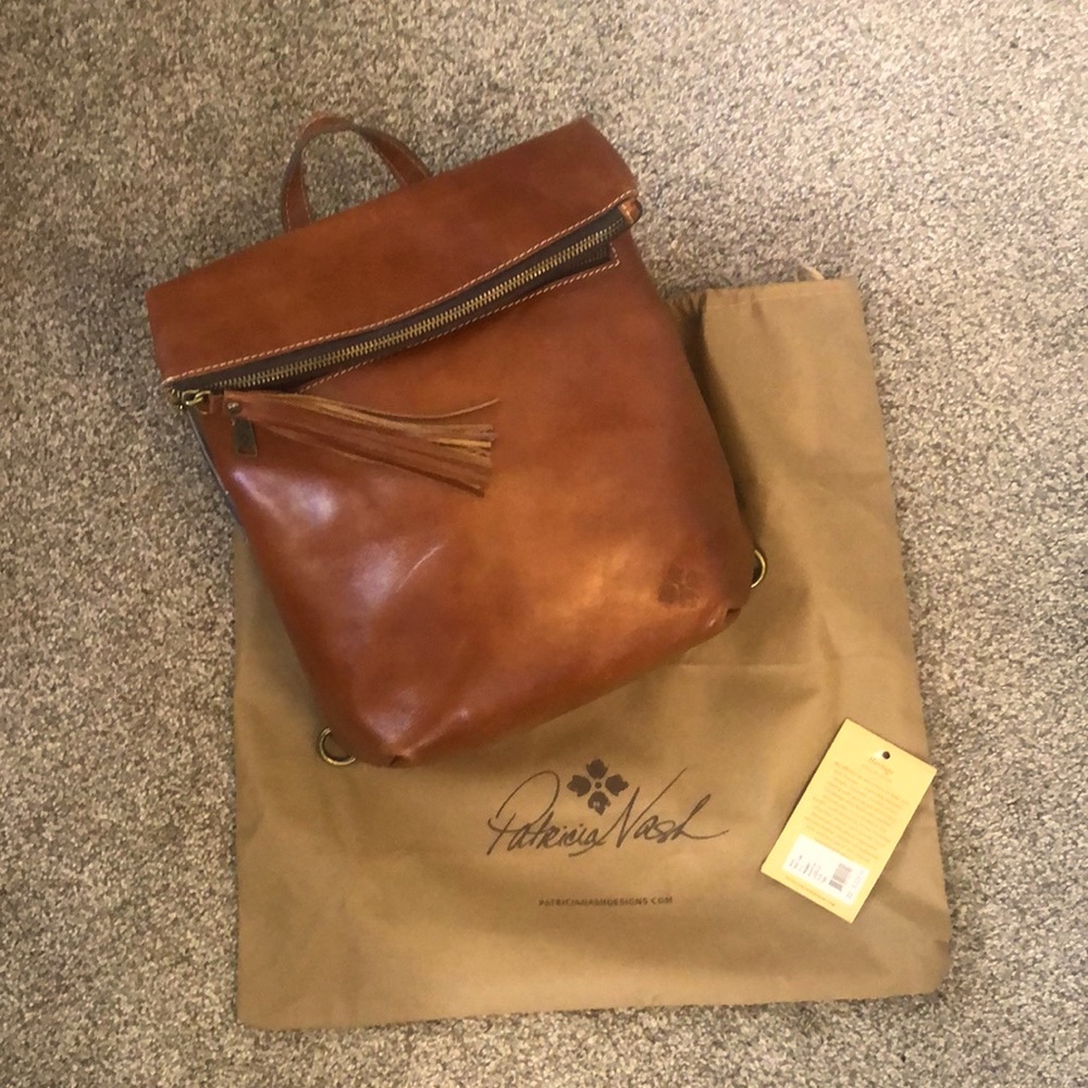 Patricia Nash Convertible Crossbody Backpack Tan